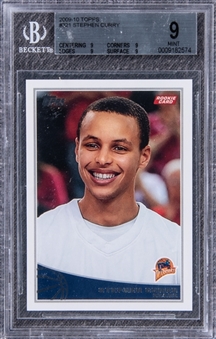 2009-10 Topps #321 Stephen Curry Rookie Card - BGS MINT 9